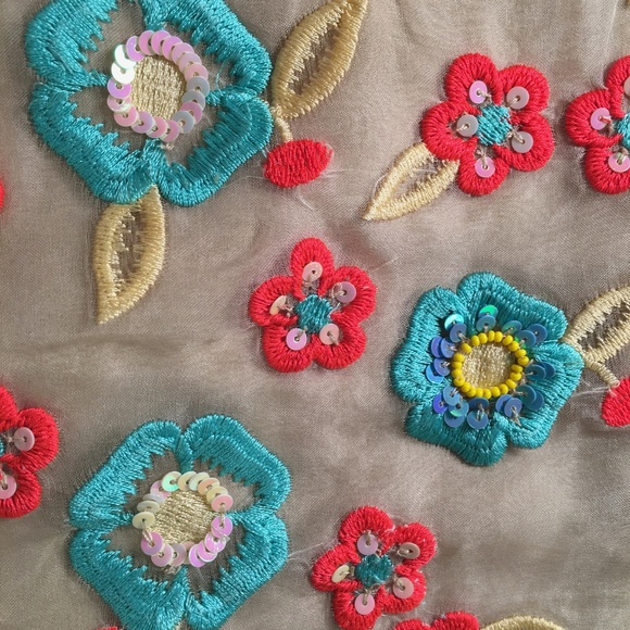 Needle & Thread Floral Applique Silk Dress Size 8 never used - Picture 8 of 8